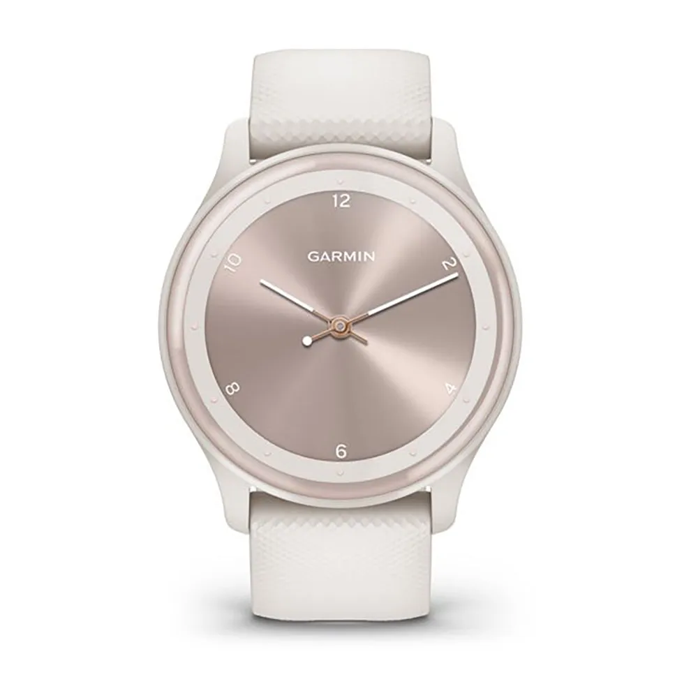 Garmin Vivomove Sport Ivory Silicone Band Full Display Watch - 010-02566-01