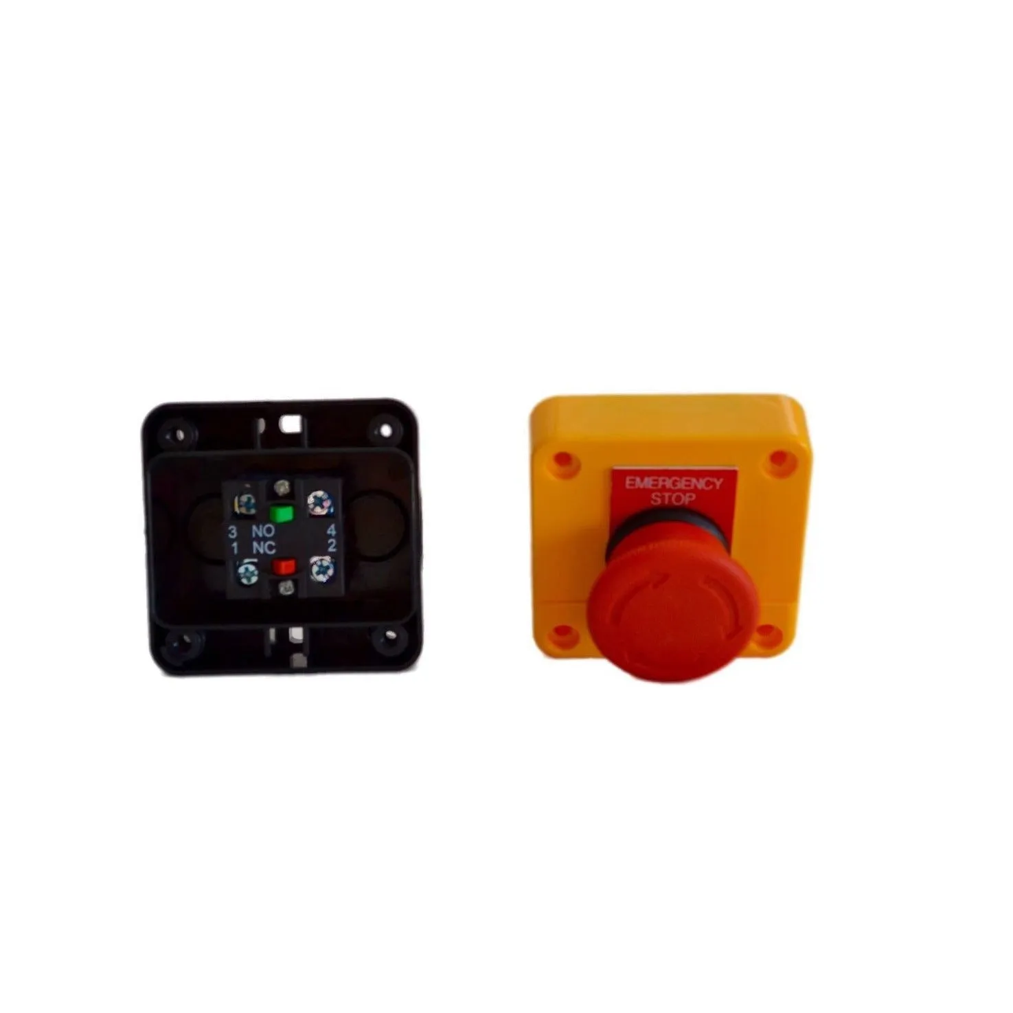 Generic Plastic E-Stop Set of 10 - Emergency Red Button Stop x 10