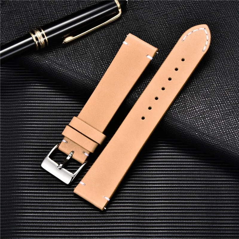 Genuine Leather Quick Release Watch Band