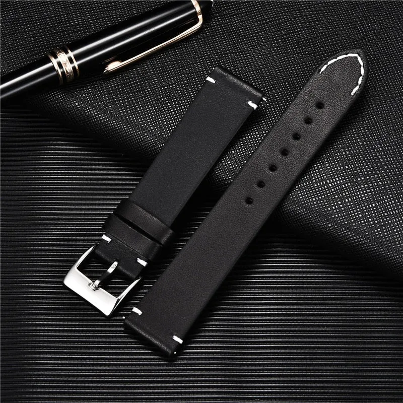 Genuine Leather Quick Release Watch Band