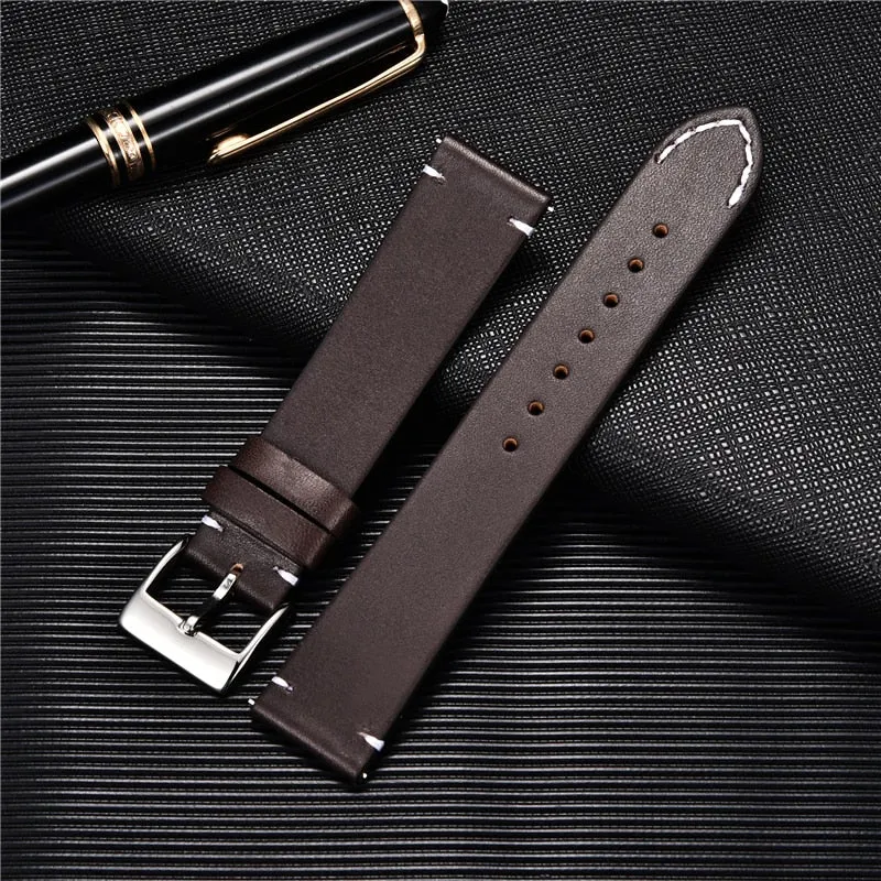 Genuine Leather Quick Release Watch Band