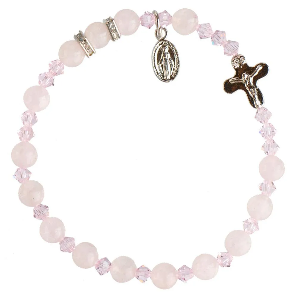 Genuine Rose Quartz Bracelet (6 mm)