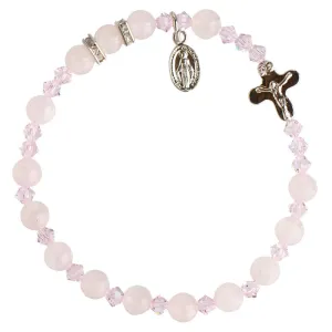 Genuine Rose Quartz Bracelet (6 mm)