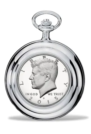 Genuine USA Kennedy Half Dollar Pocket Watch by Charles-Hubert Paris, model XWA6134