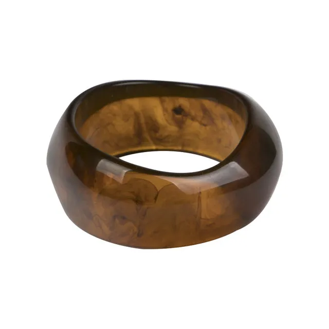 Geometric Large Resin Bangle