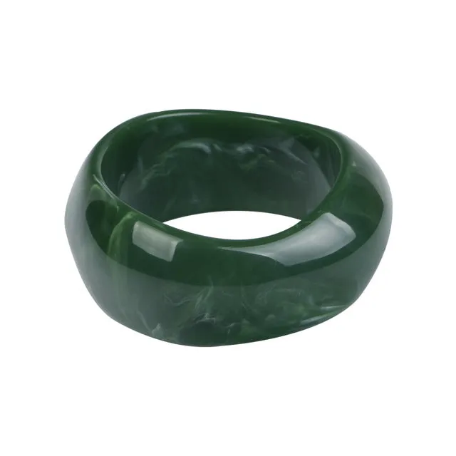 Geometric Large Resin Bangle