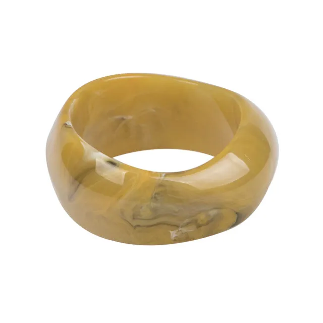 Geometric Large Resin Bangle
