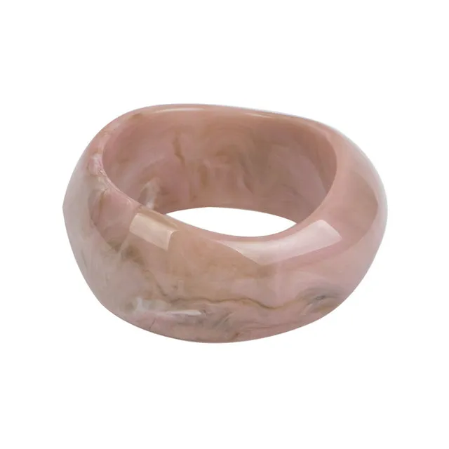 Geometric Large Resin Bangle