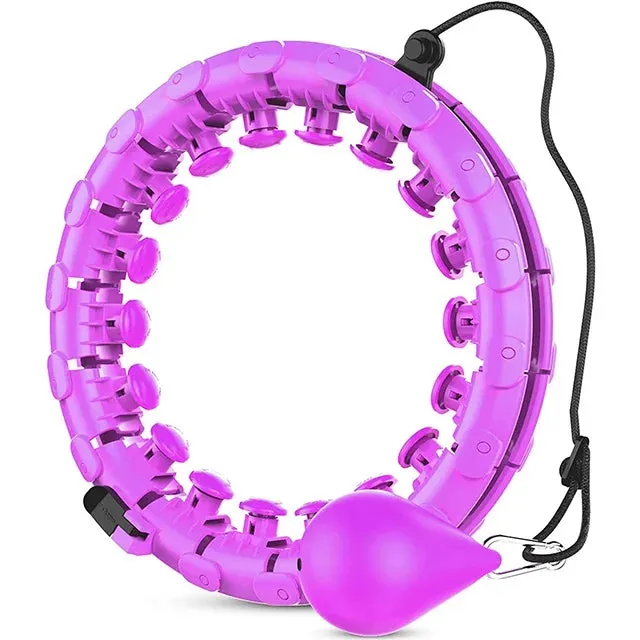 Get Fit and Have Fun with our 24-Section Smart Weighted Sport Hoops!