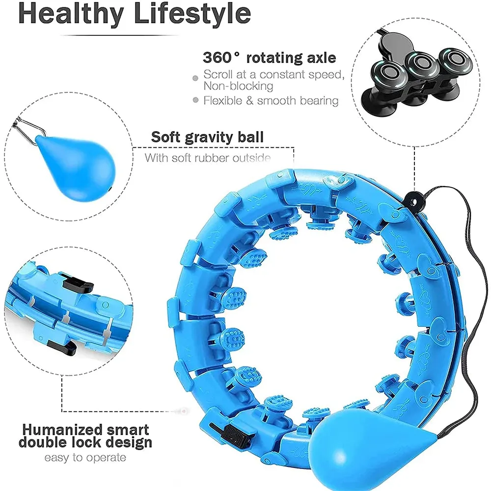 Get Fit and Have Fun with our 24-Section Smart Weighted Sport Hoops!