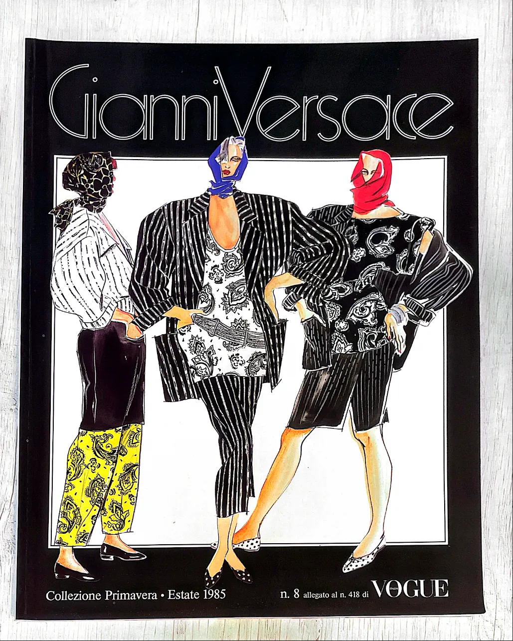 Gianni Versace SS Catalog 1985 Gail Elliott DAVID BAILEY Fabrizio Ferri VOGUE Magazine