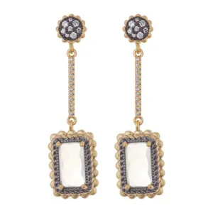 Gilded Cable Linear Drop Earrings