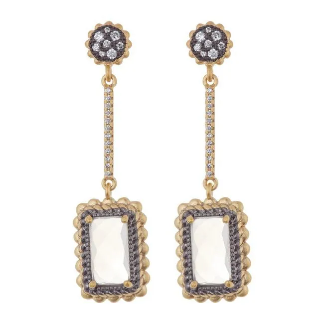 Gilded Cable Linear Drop Earrings