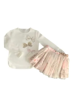 Girls Top & Skirt Set