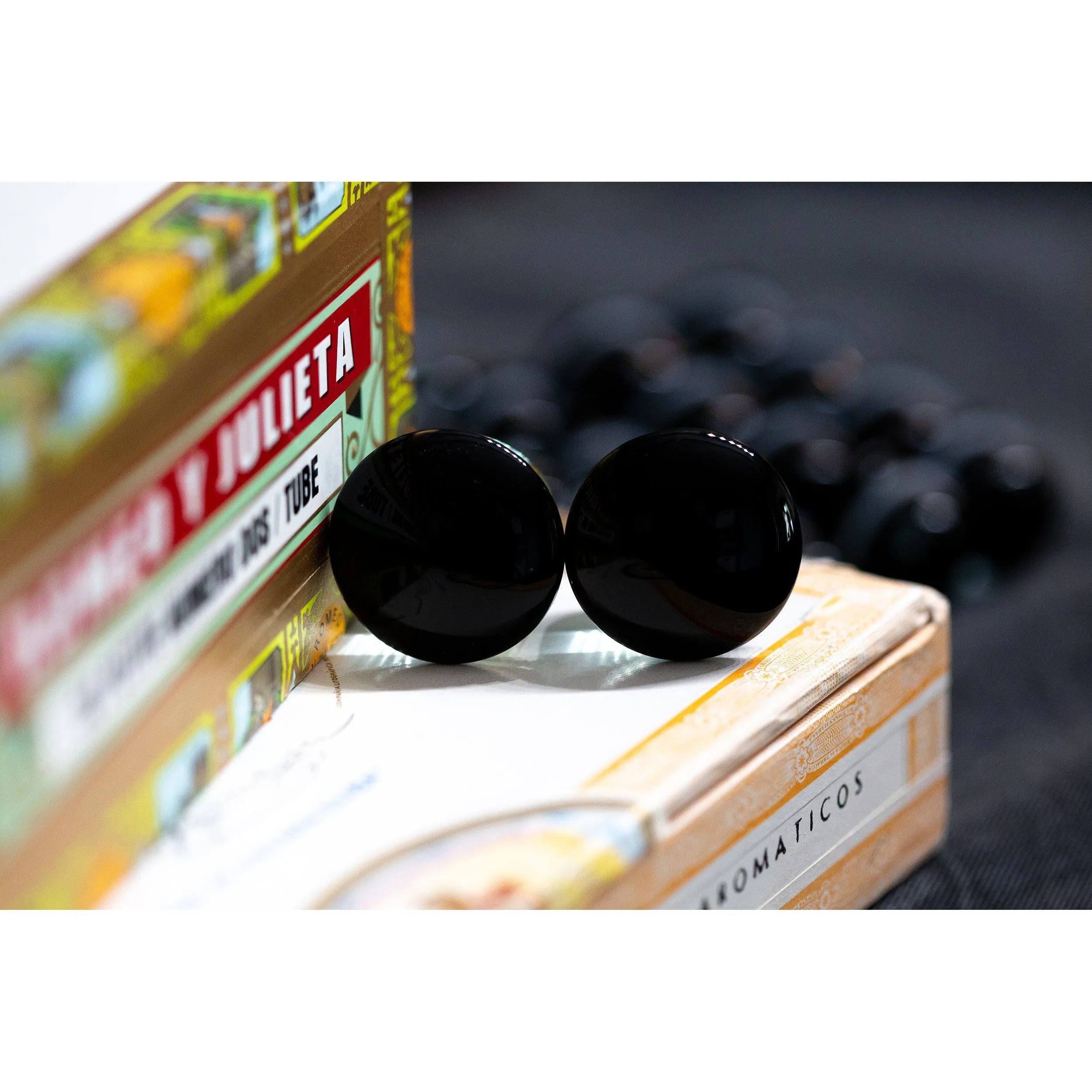 Glass Single Flared Plug Pair, Black:  2mm to 25mm for Dead Stretching or Daily Wear