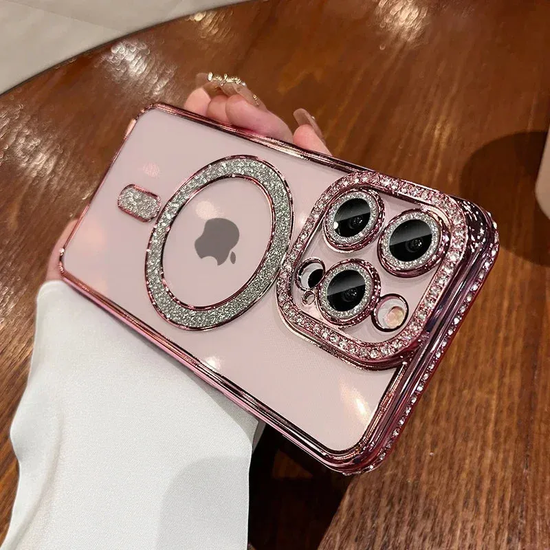 Glitter Diamond Clear Magsafe Fashion Phone Case For iPhone