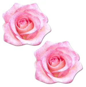 Glitter Velvet Blooming Rose - Pink