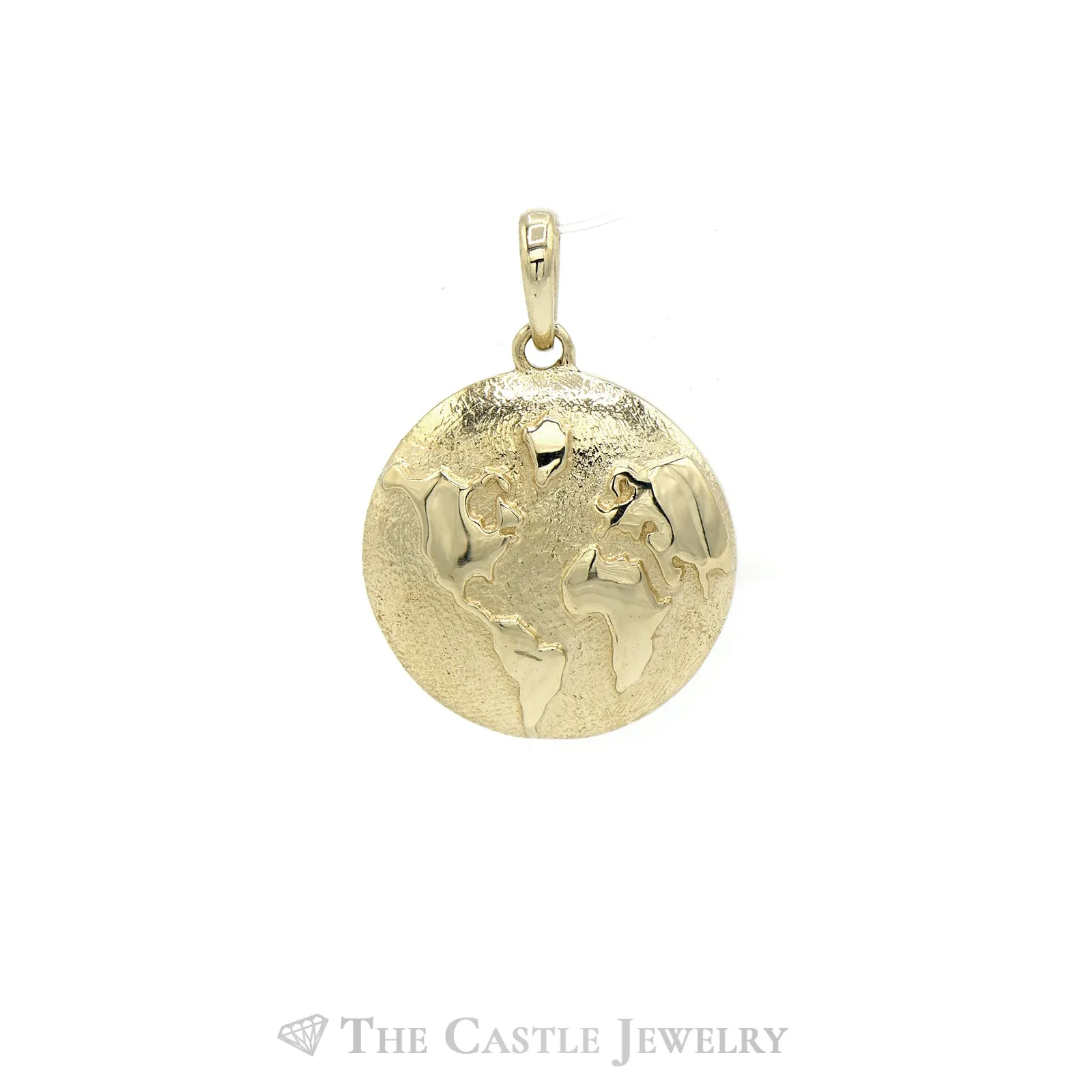 Globe of The World Pendant in 14k