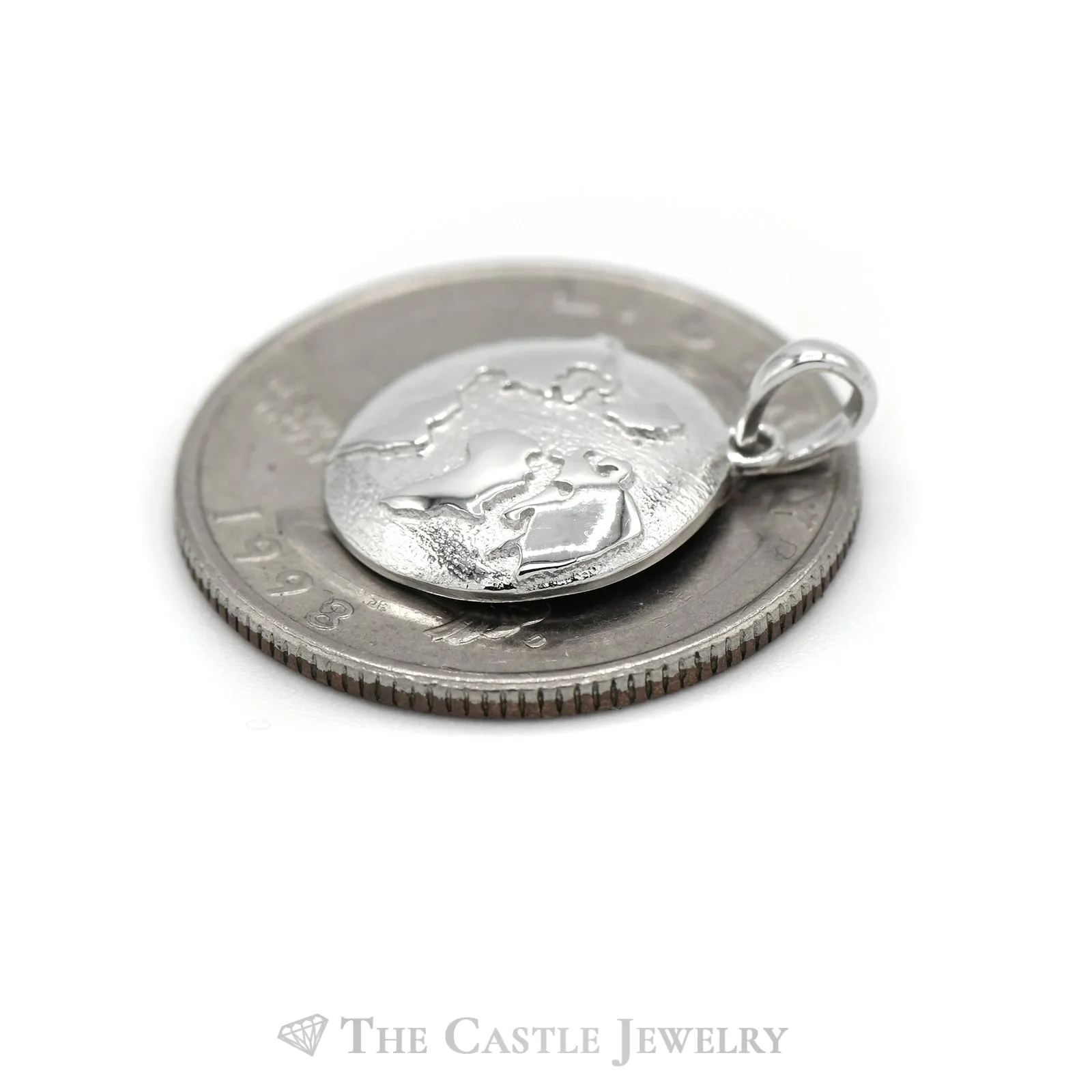 Globe of The World Pendant in 14k