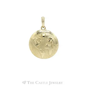 Globe of The World Pendant in 14k