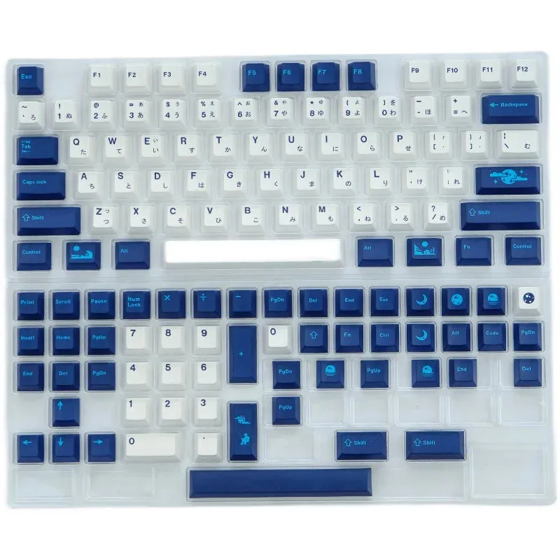 GMK Blue Moon PBT Keycaps - Simple Blue