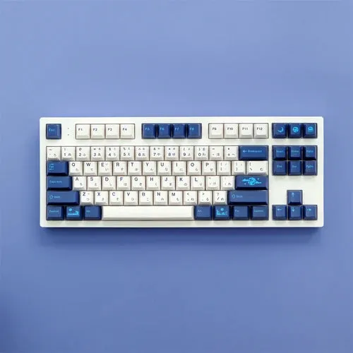 GMK Blue Moon PBT Keycaps - Simple Blue