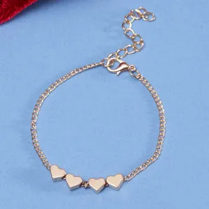 Gold hearts bracelet