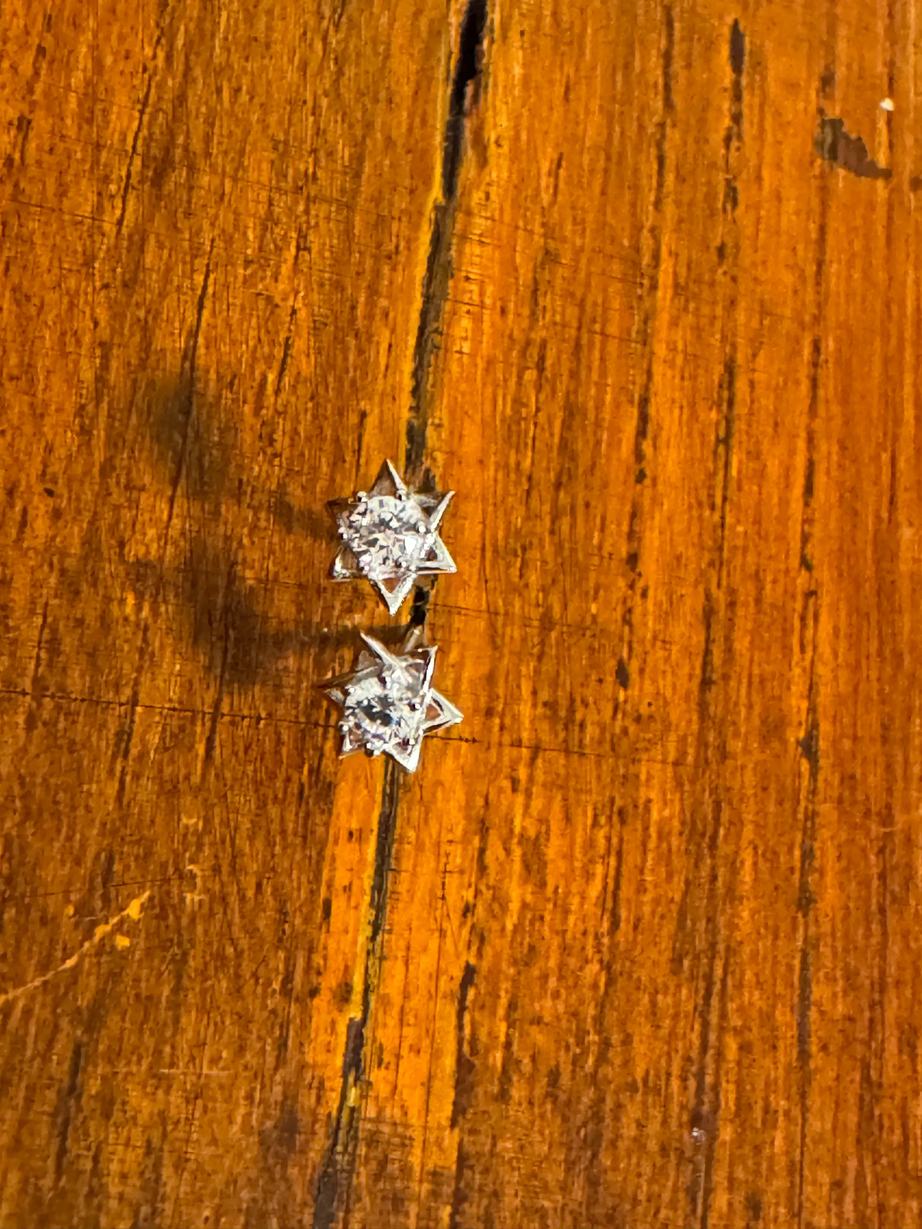 Gold or Silver Magen David - Star of David Design Stud Earrings