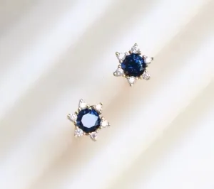 Gold or Silver Magen David - Star of David Design Stud Earrings