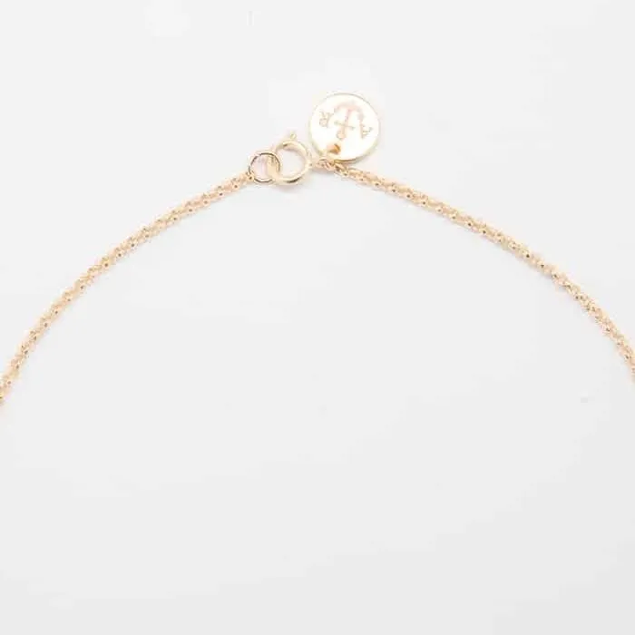 Gold Pave Crescent Moon Necklace