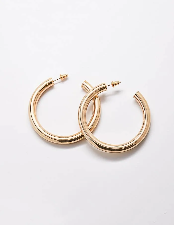 Gold Plated Hoops