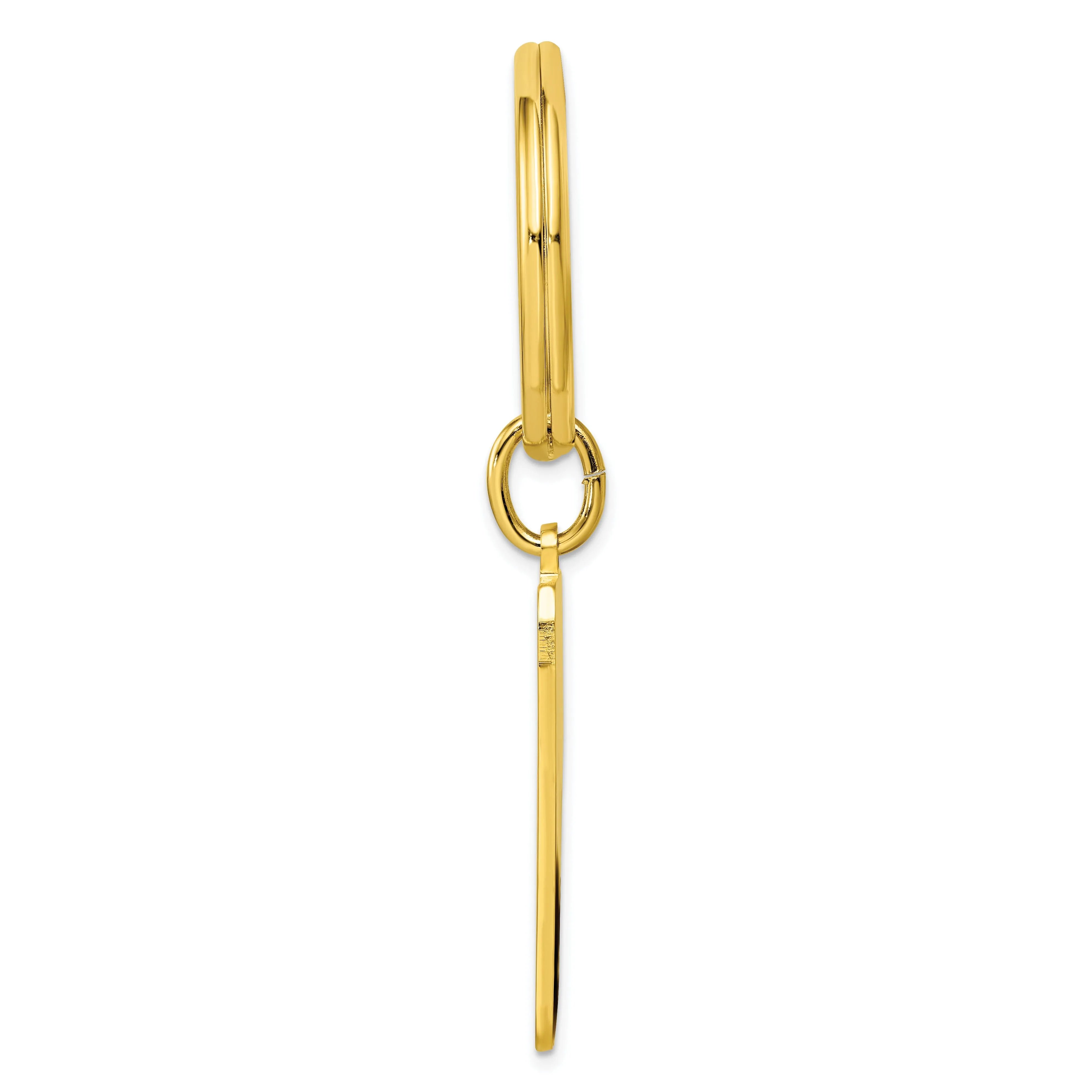 Gold Plated Star Cut Diamond Key Ring