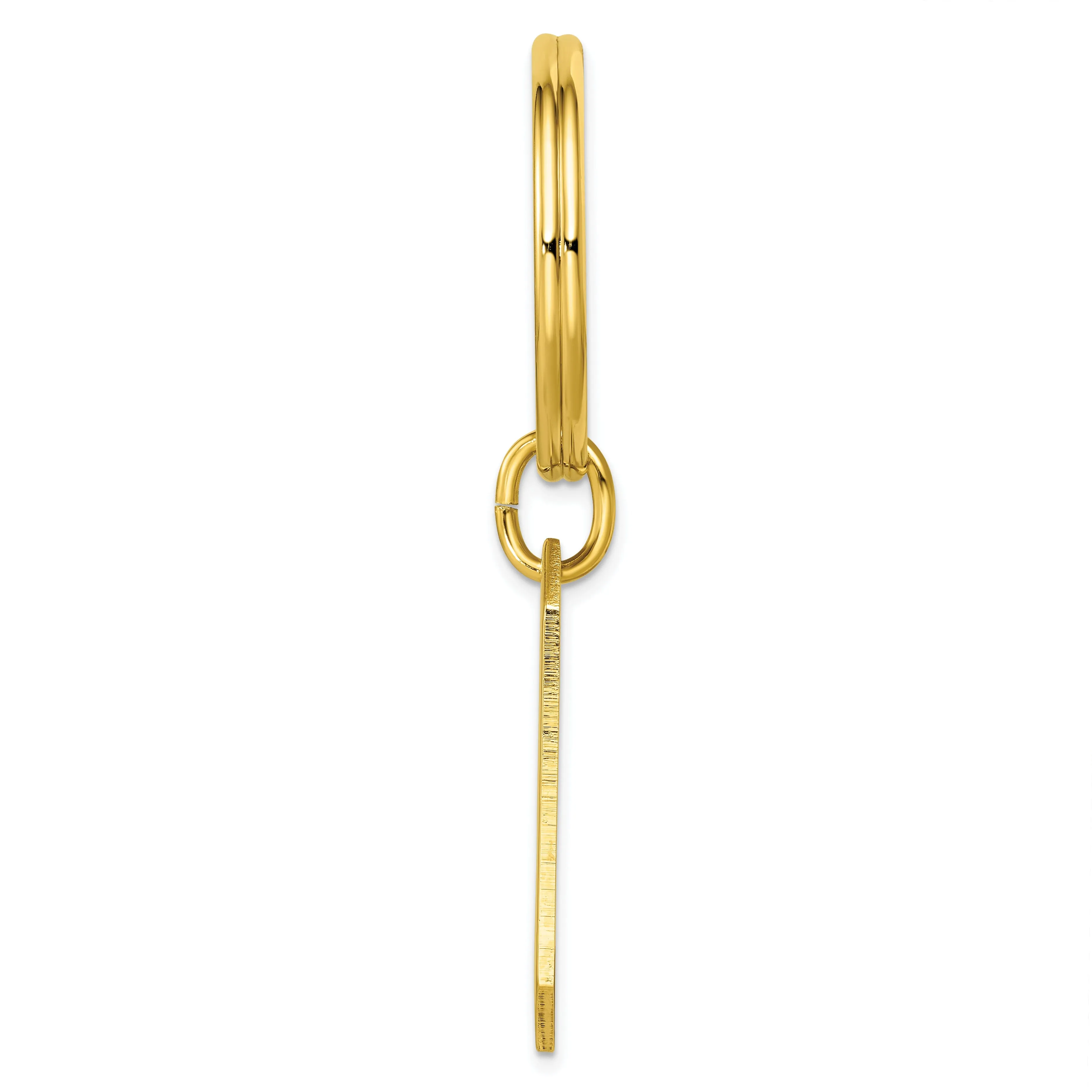 Gold Plated with Engraveable Area Key Ring