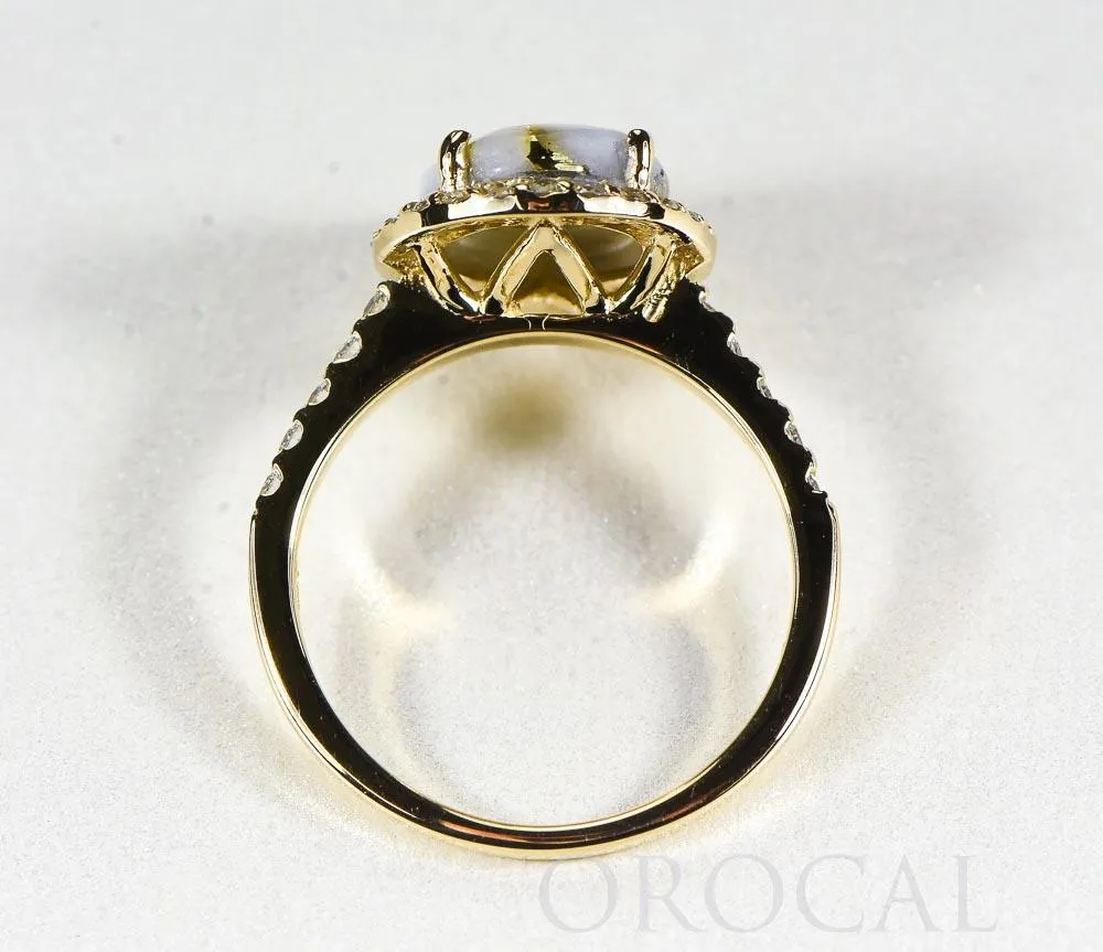 Gold Quartz Ladies Ring "Orocal" RL1109DQ Genuine Hand Crafted Jewelry - 14K Gold Casting