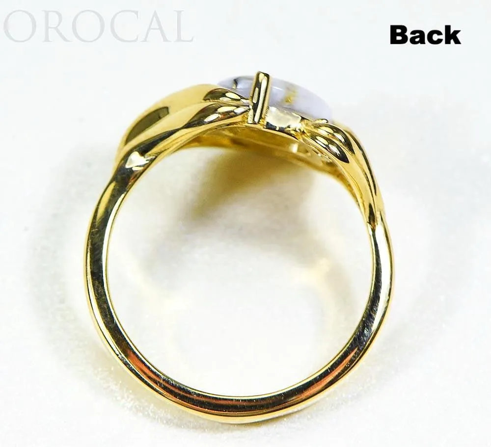 Gold Quartz Ladies Ring "Orocal" RL1137DQ Genuine Hand Crafted Jewelry - 14K Gold Casting