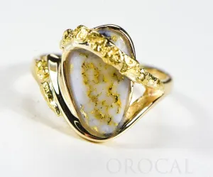 Gold Quartz Ladies Ring "Orocal" RL549OLQ Genuine Hand Crafted Jewelry - 14K Gold Casting