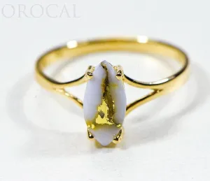 Gold Quartz Ladies Ring "Orocal" RL645Q Genuine Hand Crafted Jewelry - 14K Gold Casting