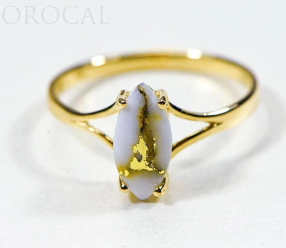 Gold Quartz Ladies Ring "Orocal" RL645Q Genuine Hand Crafted Jewelry - 14K Gold Casting