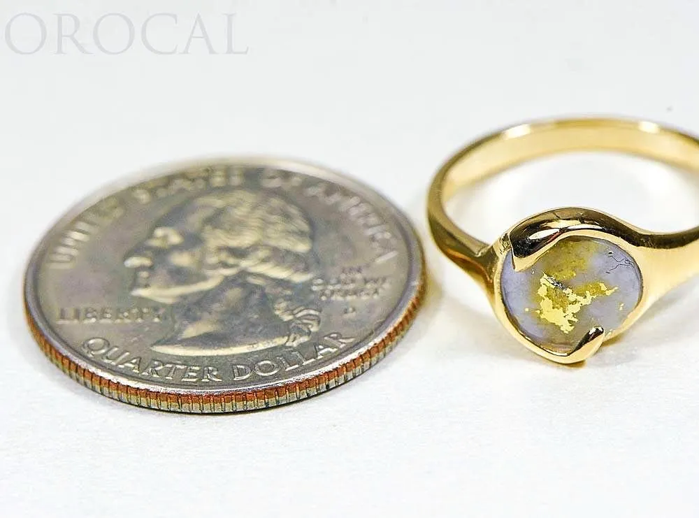 Gold Quartz Ladies Ring "Orocal" RL650Q Genuine Hand Crafted Jewelry - 14K Gold Casting