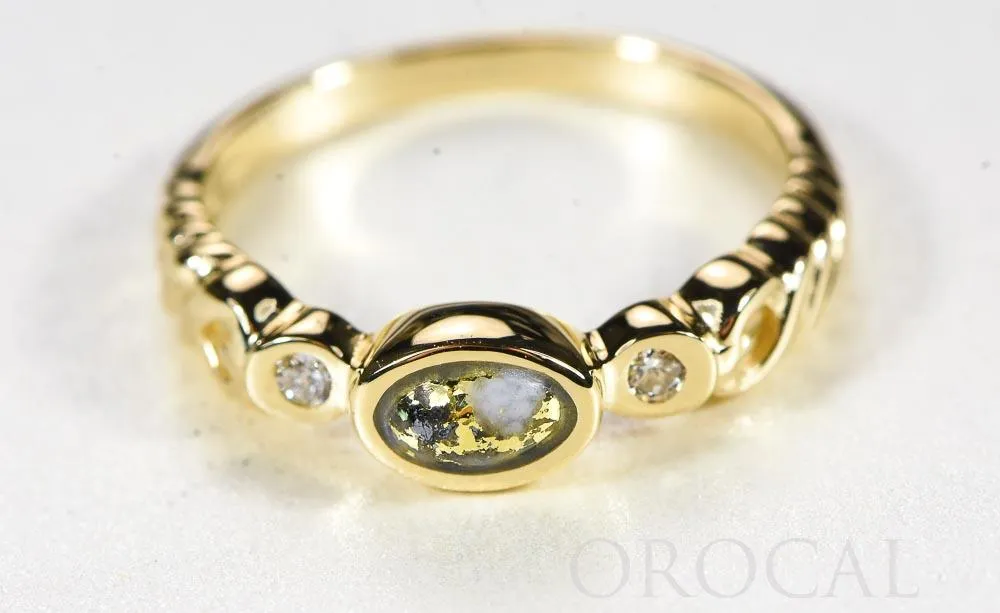 Gold Quartz Ladies Ring "Orocal" RL691D5Q Genuine Hand Crafted Jewelry - 14K Gold Casting