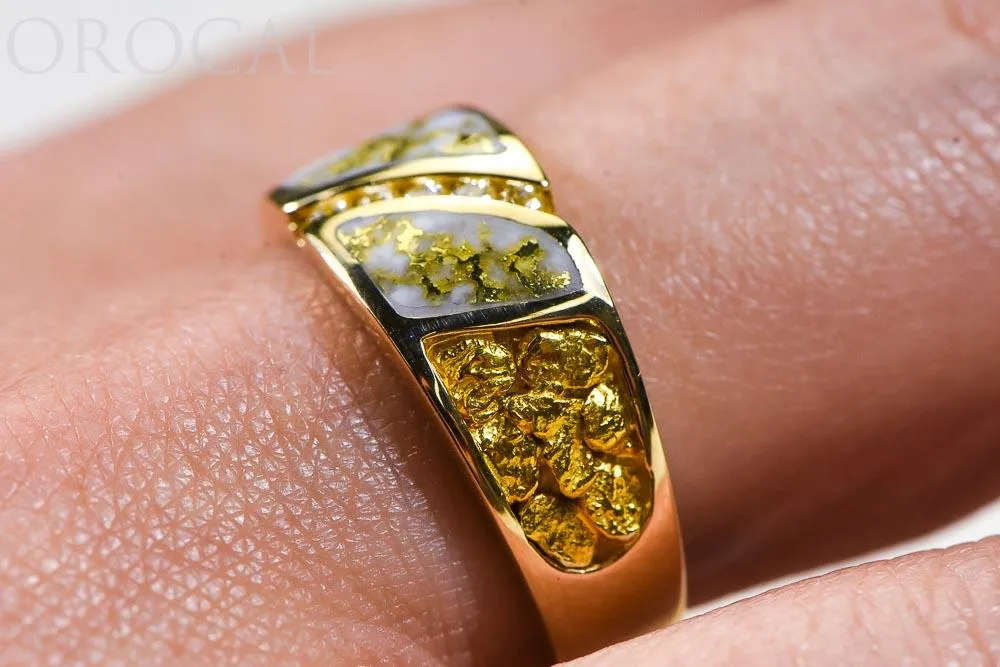 Gold Quartz Ladies Ring "Orocal" RL731D10NQ Genuine Hand Crafted Jewelry - 14K Gold Casting