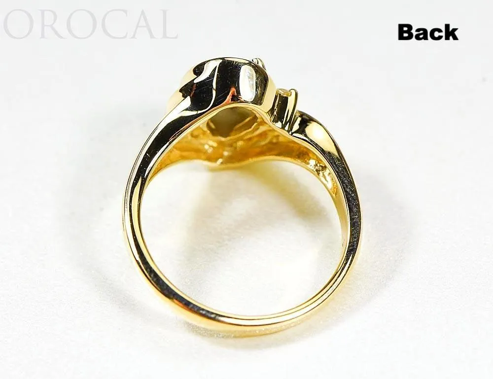 Gold Quartz Ladies Ring "Orocal" RL739D3Q Genuine Hand Crafted Jewelry - 14K Gold Casting