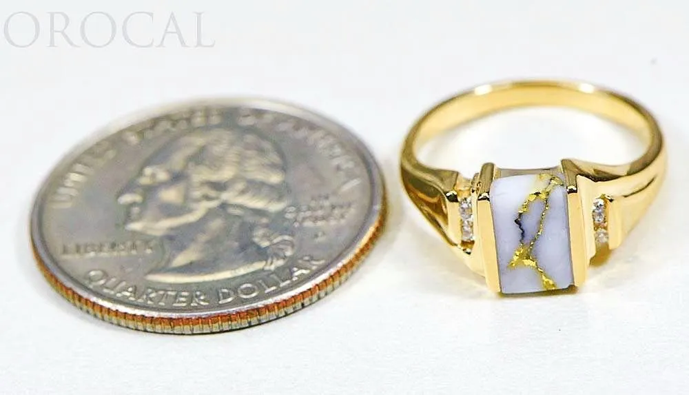 Gold Quartz Ladies Ring "Orocal" RL743D6Q Genuine Hand Crafted Jewelry - 14K Gold Casting