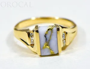 Gold Quartz Ladies Ring "Orocal" RL743D6Q Genuine Hand Crafted Jewelry - 14K Gold Casting