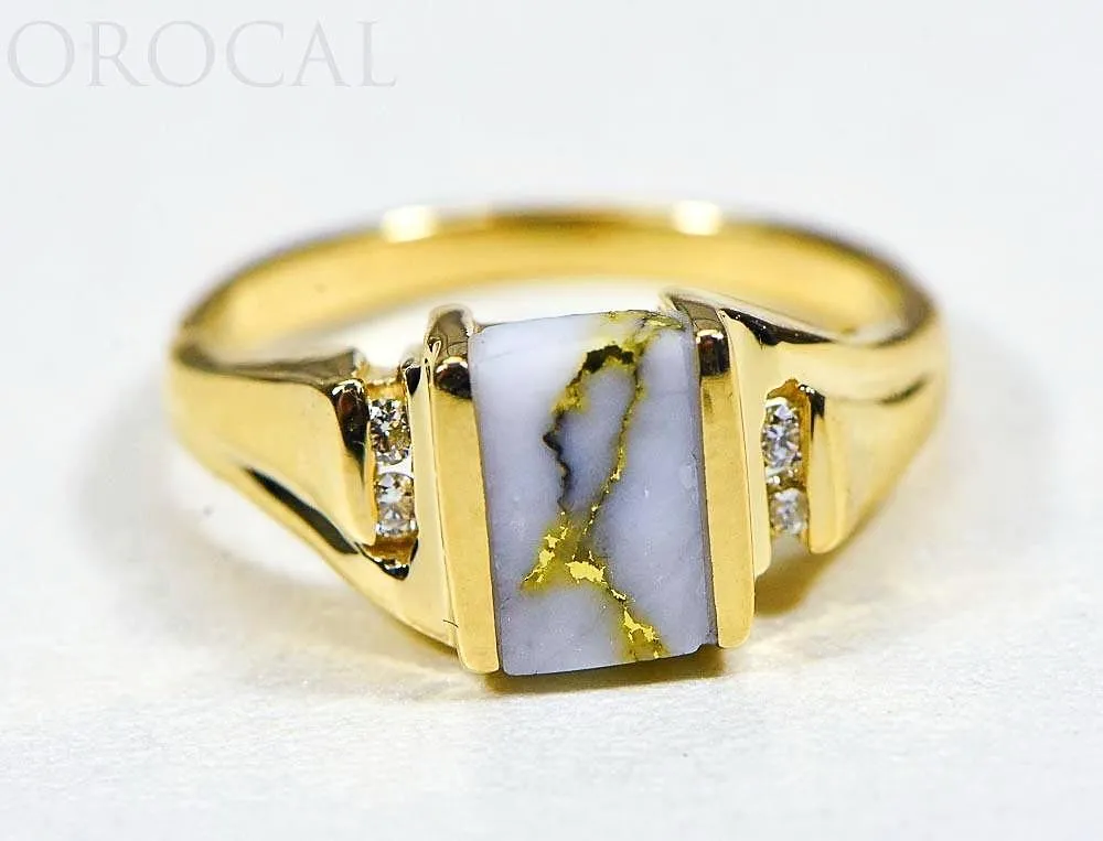 Gold Quartz Ladies Ring "Orocal" RL743D6Q Genuine Hand Crafted Jewelry - 14K Gold Casting