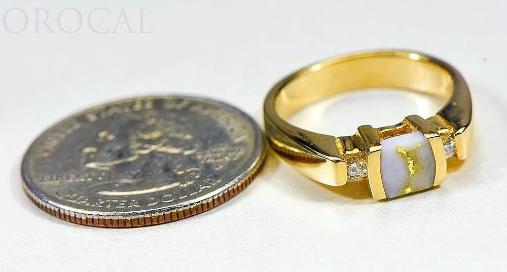 Gold Quartz Ladies Ring "Orocal" RL842D10Q Genuine Hand Crafted Jewelry - 14K Gold Casting