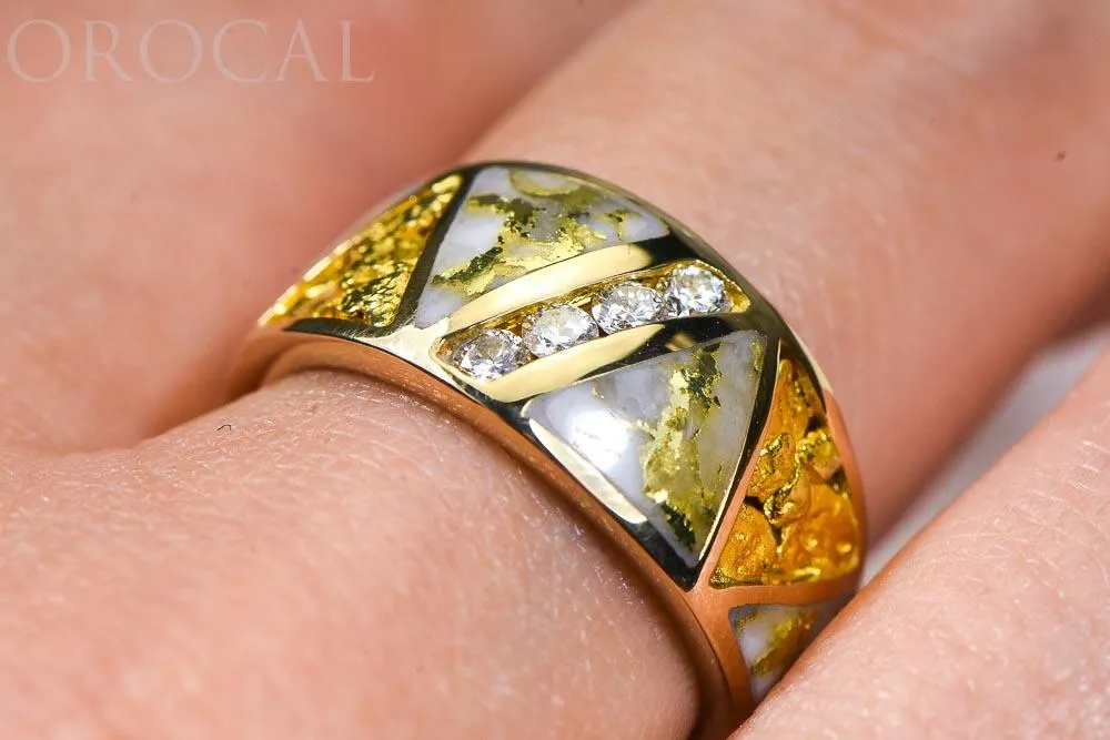 Gold Quartz Ladies Ring "Orocal" RL883D20NQ Genuine Hand Crafted Jewelry - 14K Gold Casting