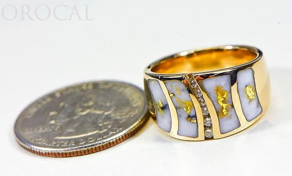 Gold Quartz Ladies Ring "Orocal" RLDL58D15Q Genuine Hand Crafted Jewelry - 14K Gold Casting