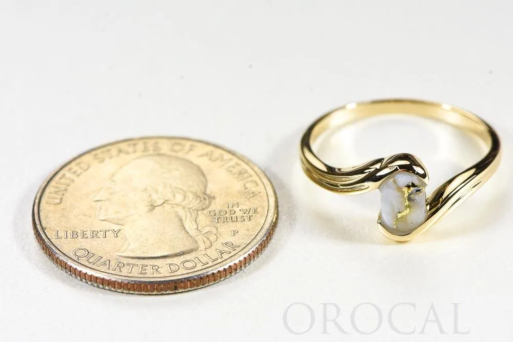 Gold Quartz Ladies Ring "Orocal" RLJ30Q Genuine Hand Crafted Jewelry - 14K Gold Casting