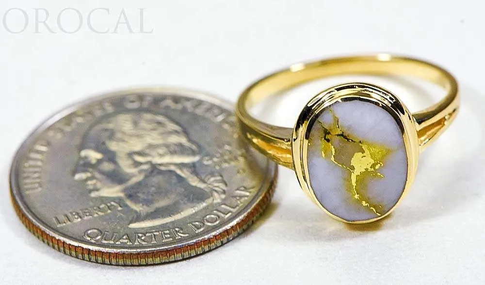 Gold Quartz Ladies Ring "Orocal" RLL1348Q Genuine Hand Crafted Jewelry - 14K Gold Casting